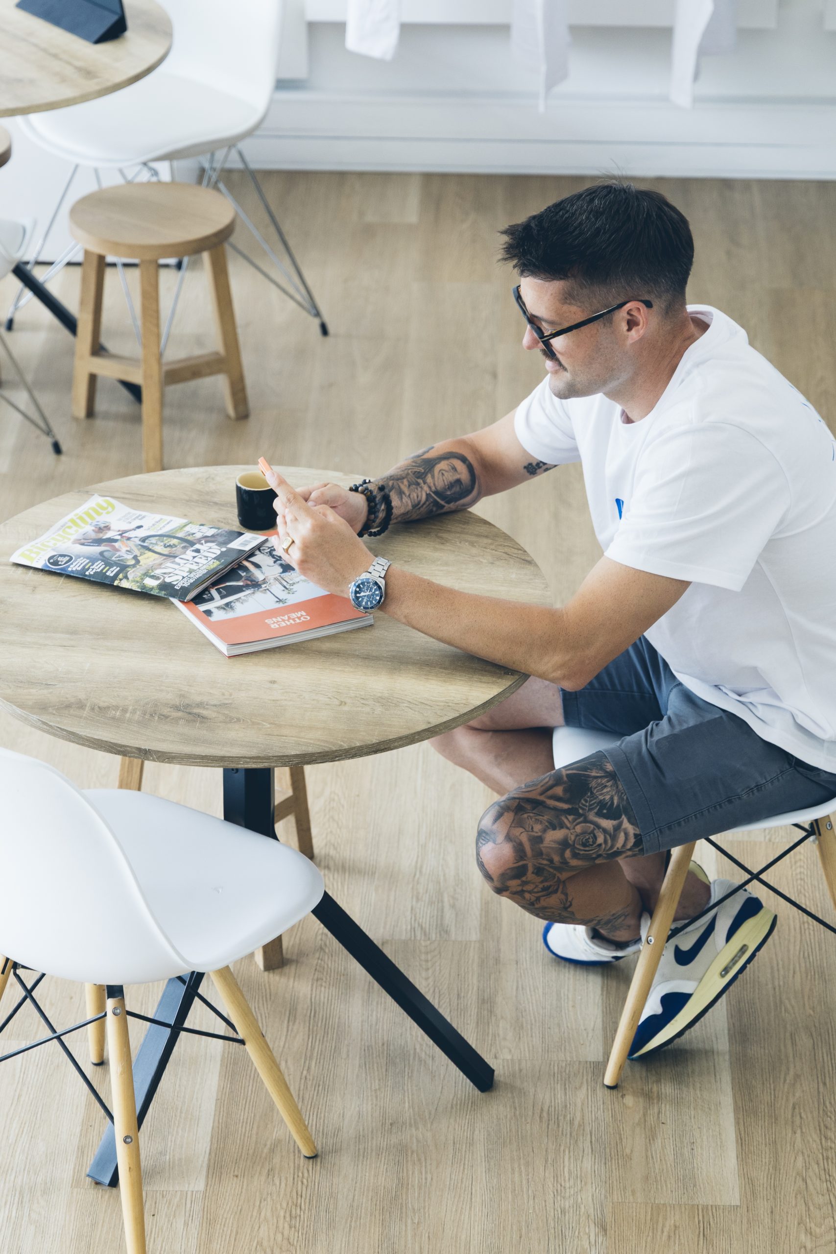 Sitting in the Active Hobo Cafe